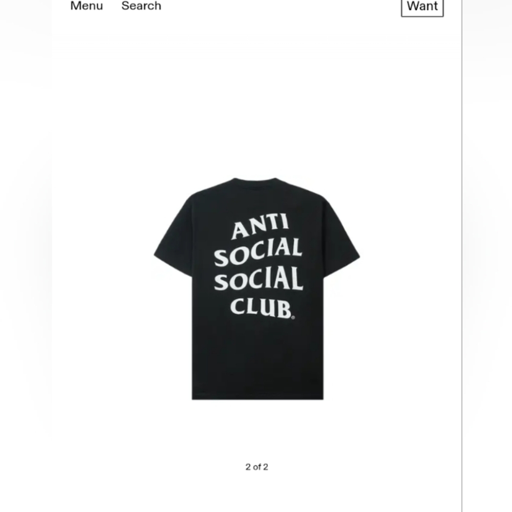 Anti social social club OFF BLACK TEE